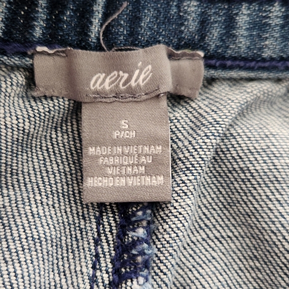 Aerie Drawstring Pull On Blue Denim Shorts - Picture 8 of 11